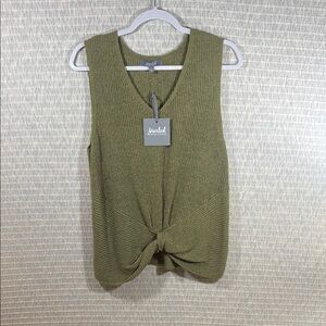 Marled Olive Green Tank Top